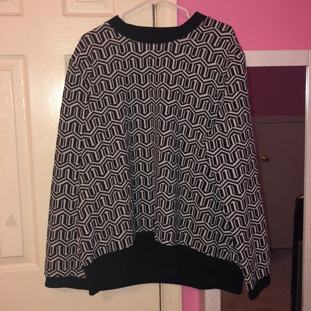 Black and white sweater